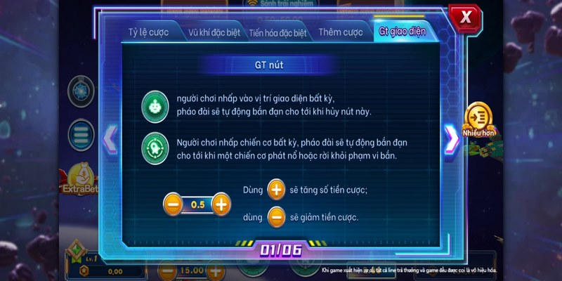 Giao diện game săn cá hiện đại